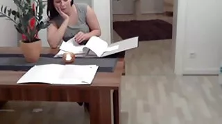 Pepper fucked მოსწავლე მჭიდროდ მიღების მისი moan ყველა დროის